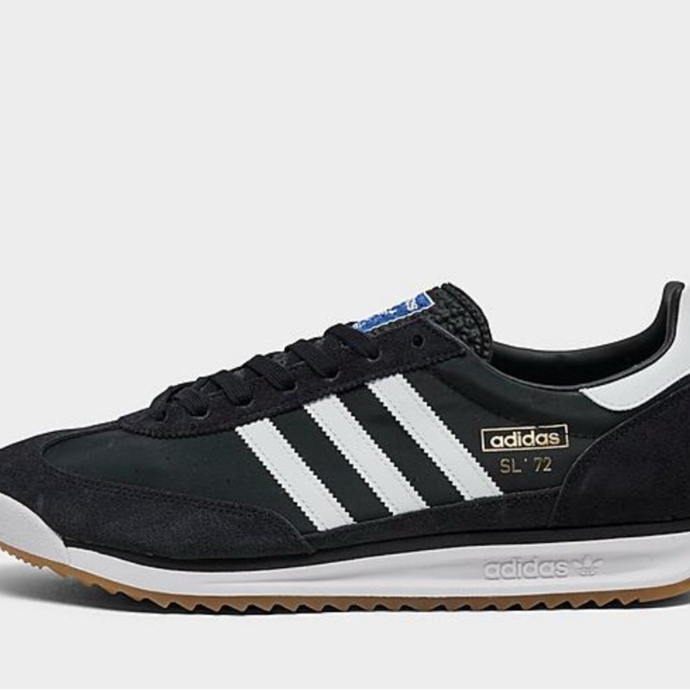 Brand new with tags Adidas SL72 sneakers. Black/white. Size 6.5 (men’s), 39 1/3